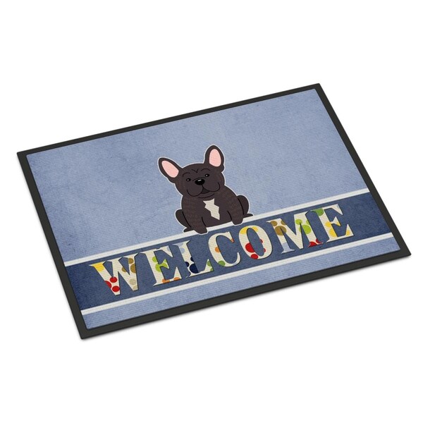 Carolines Treasures 18 x 27 in. French Bulldog Brindle Welcome Indoor or Outdoor Mat CA70987 - main